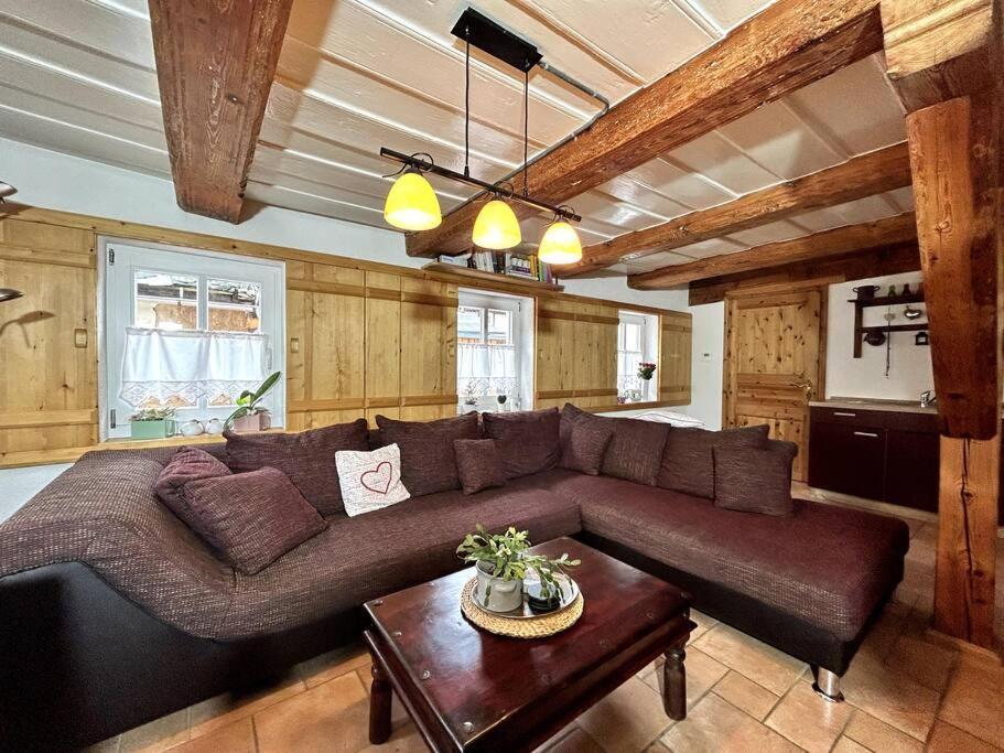 גרוסשונאו Rustikales Studio-Apartment Blockstube Im Haus Selma מראה חיצוני תמונה